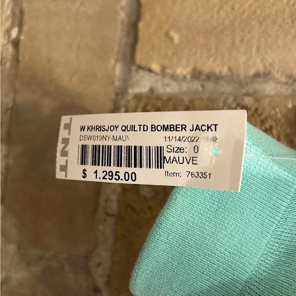 Khrisjoy NWT Quilted Bomber Jacket in Mauve Sz 0 (S) - Picture 5 of 8